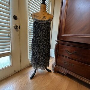 Papell Boutique Black and Silver Dress